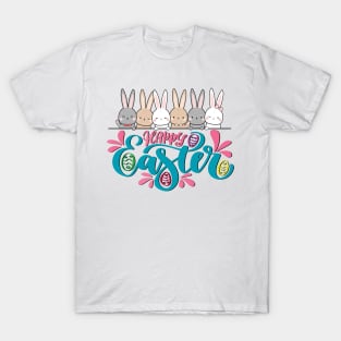 Happy Easter Bunny With Easter Eggs Gift T-Shirt